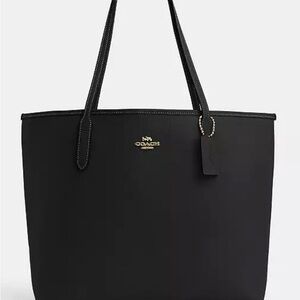 Coach Black Leather Tote